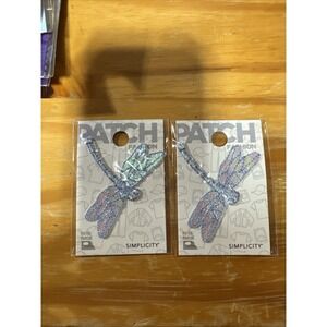 Fashion Patch Simplicity Dragon Fly Lot Of 2. Iron On